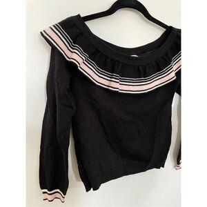 H&M off the shoulder Ruffle Sweater